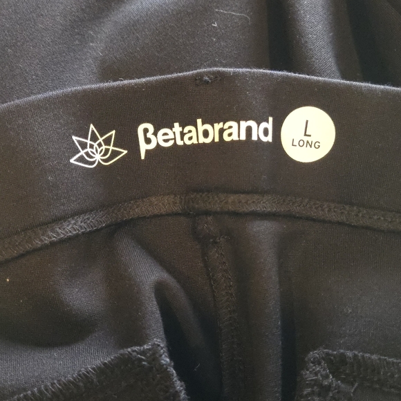 Betabrand Women's Large Long Black Bootcut Flare Comfort Pant - Picture 4 of 5